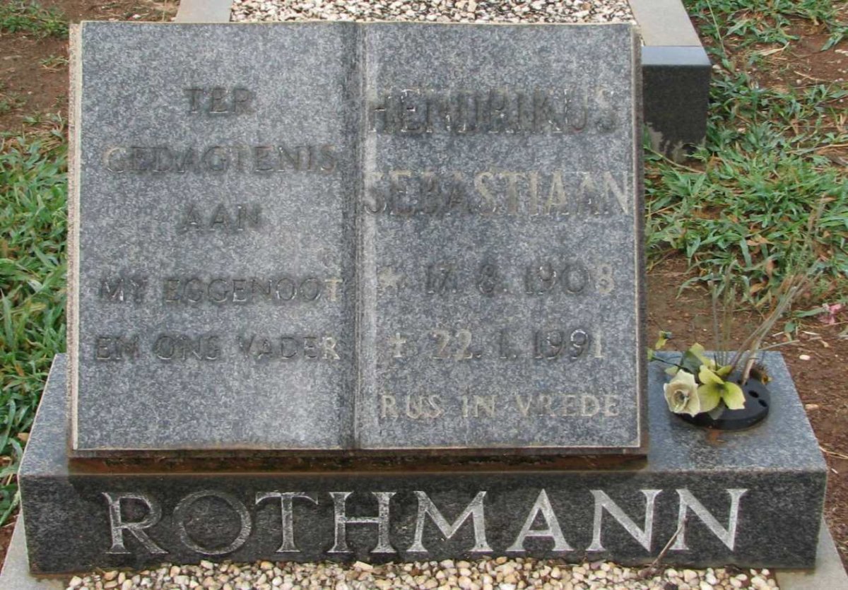 ROTHMANN Hendrikus Sebastiaan 1908-1991