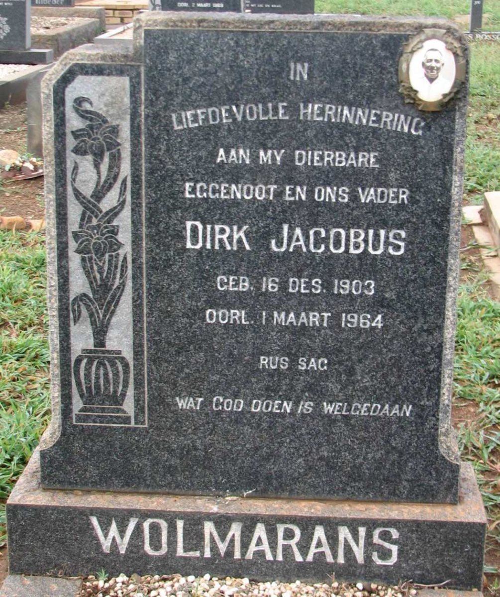 WOLMARANS Dirk Johannes 1903-1964