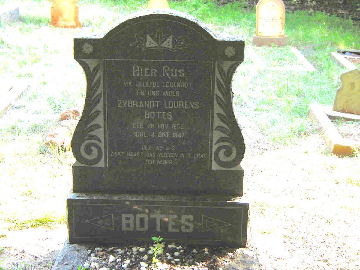BOTES Zybrandt Lourens 1866-1947
