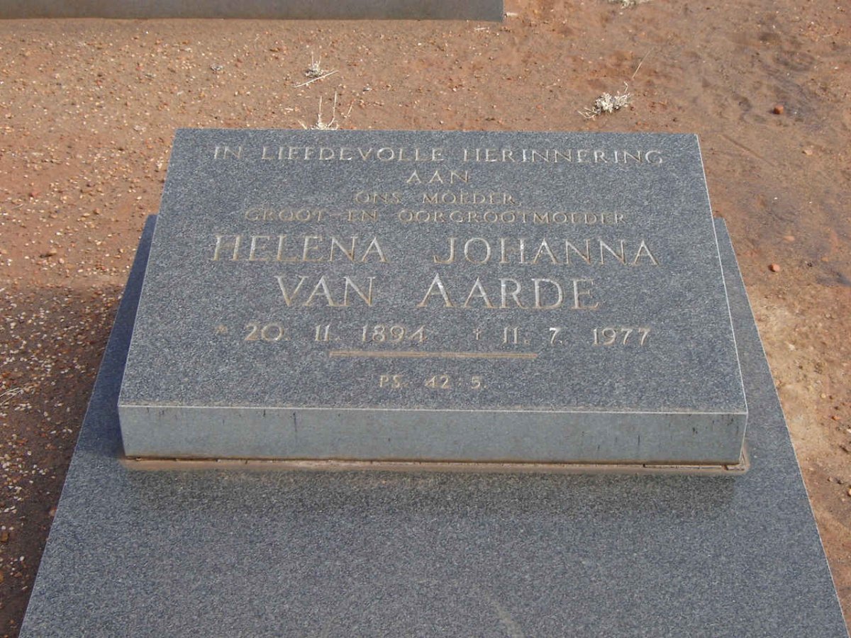 AARDE Helena Johanna, van 1894-1977