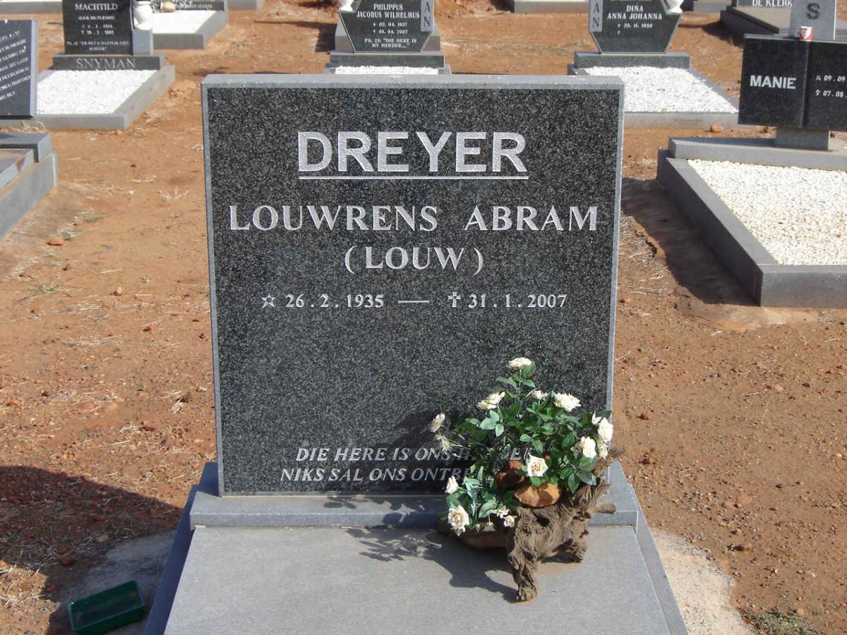 DREYER Louwrens Abram 1935-2007
