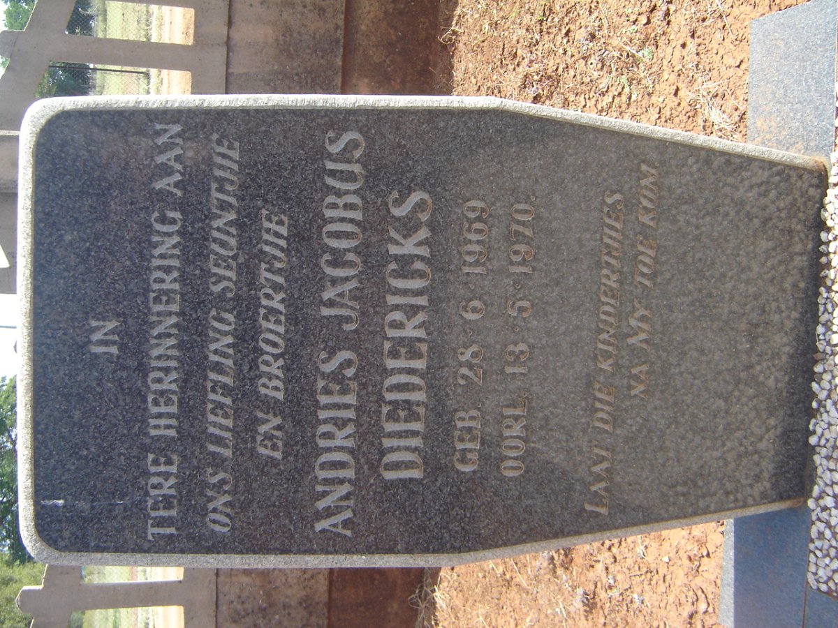 DIEDERICKS Andries Jacobus 1969-1970