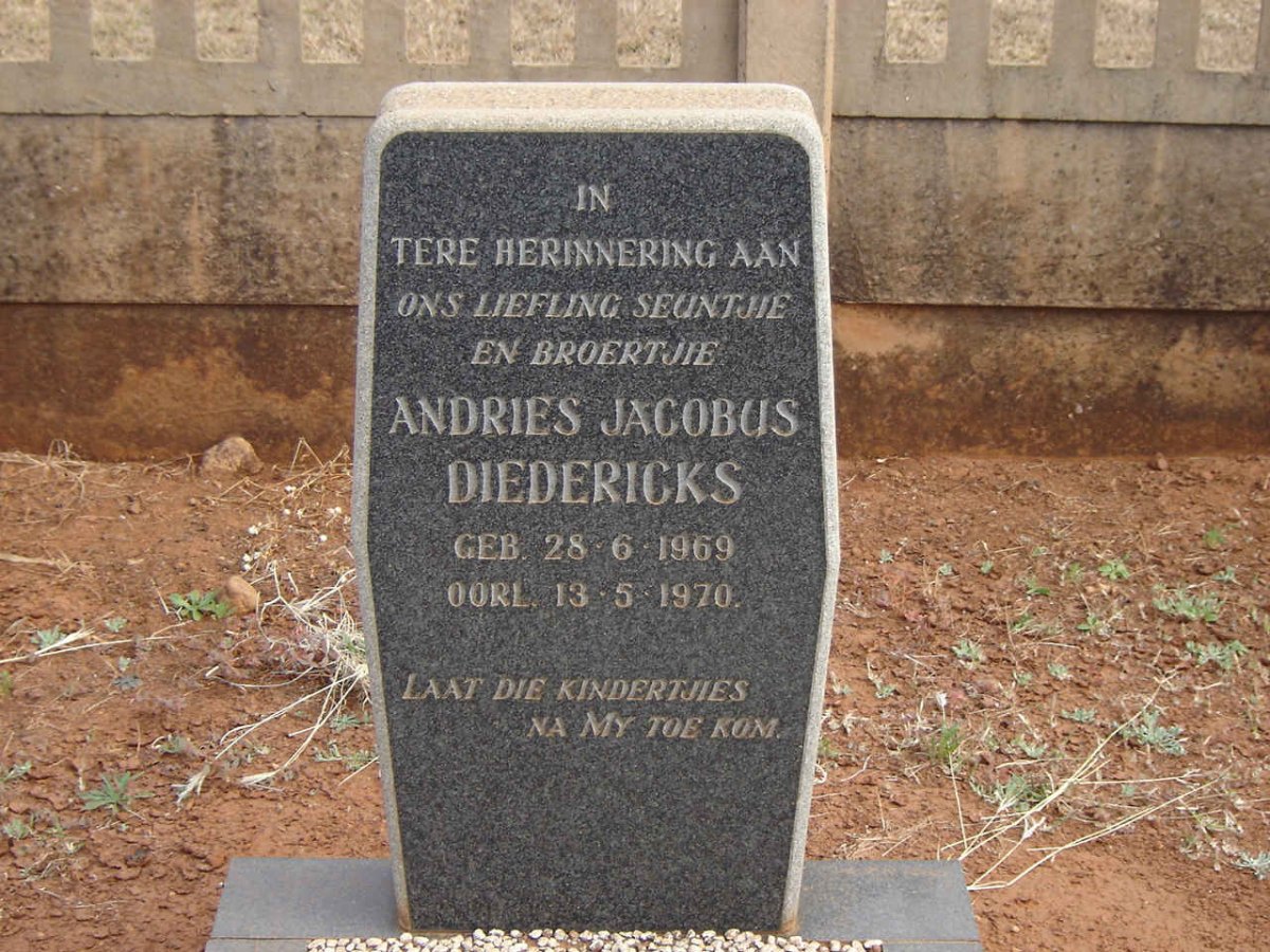 DIEDERICKS Andries Jacobus 1969-1970