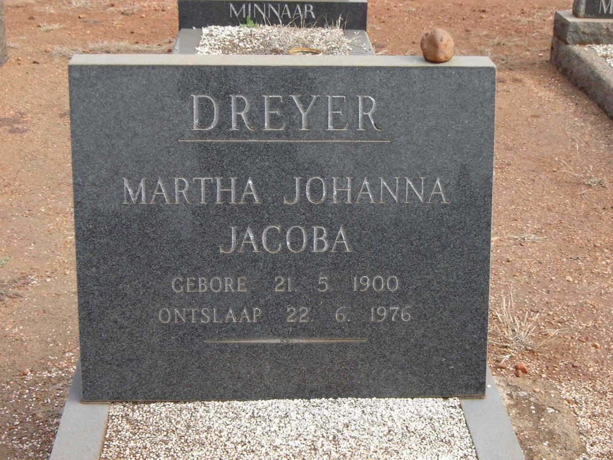 DREYER Martha Johanna Jacoba 1900-1976