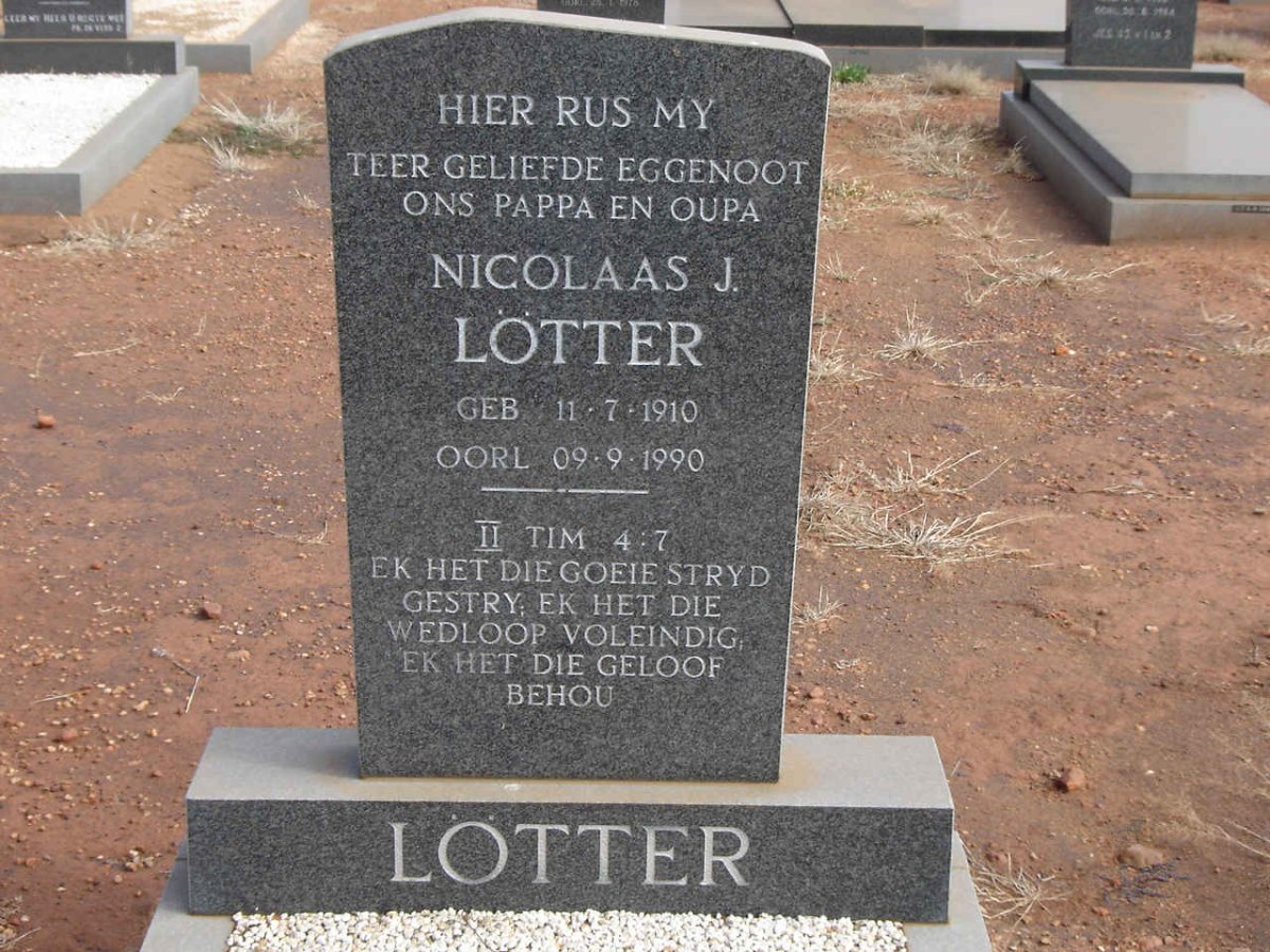 LOTTER Nicolaas J. 1910-1990