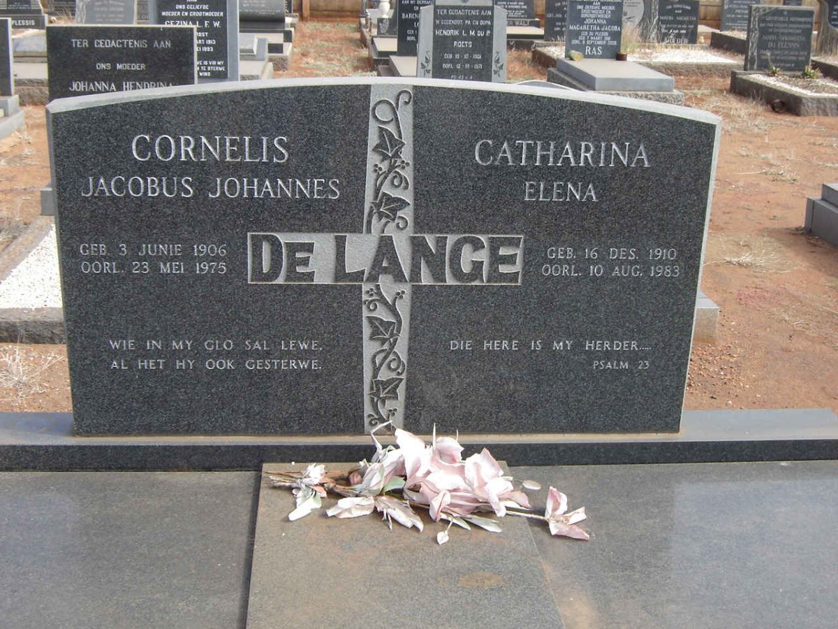 LANGE Cornelis Jacobus Johannes, de 1906-1975 &amp; Catharina Elena 1910-1983