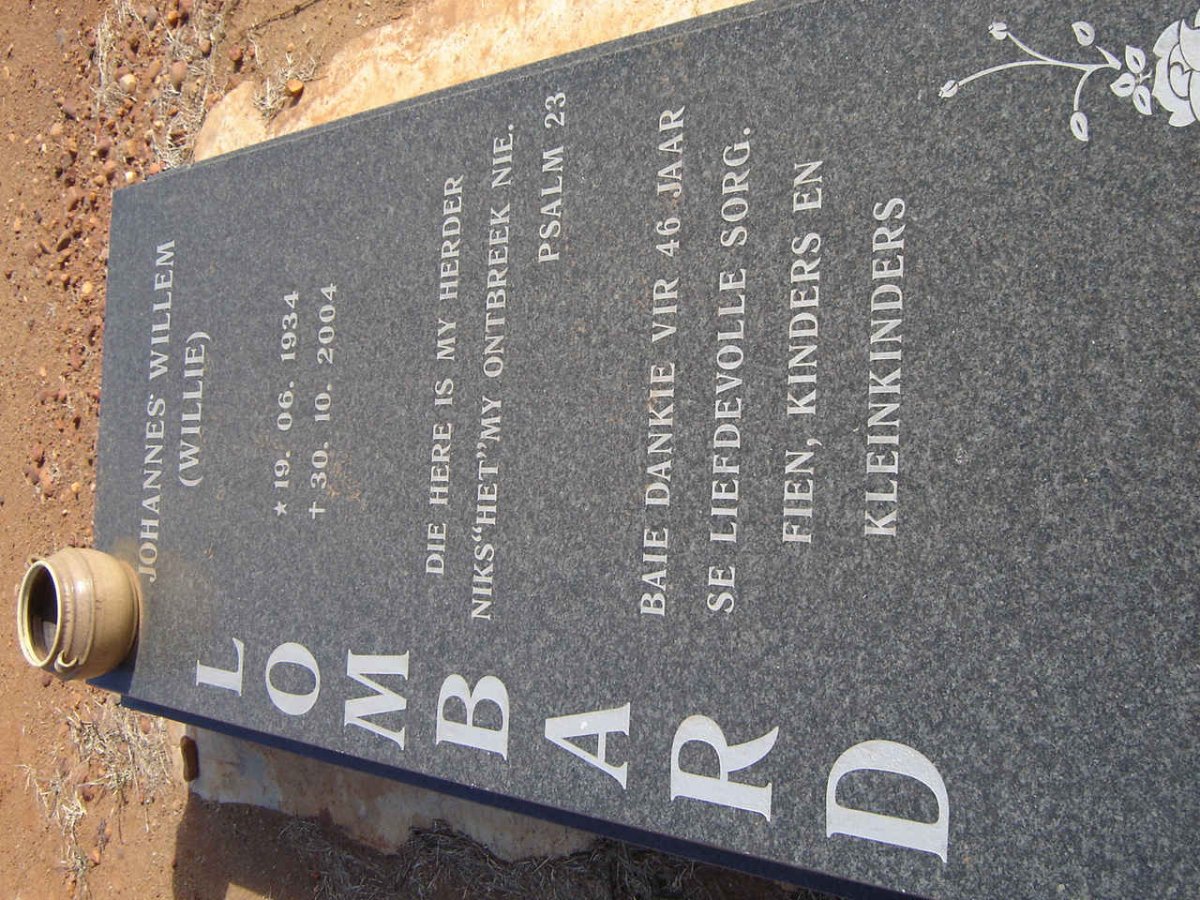 LOMBARD Johannes Willem 1934-2004