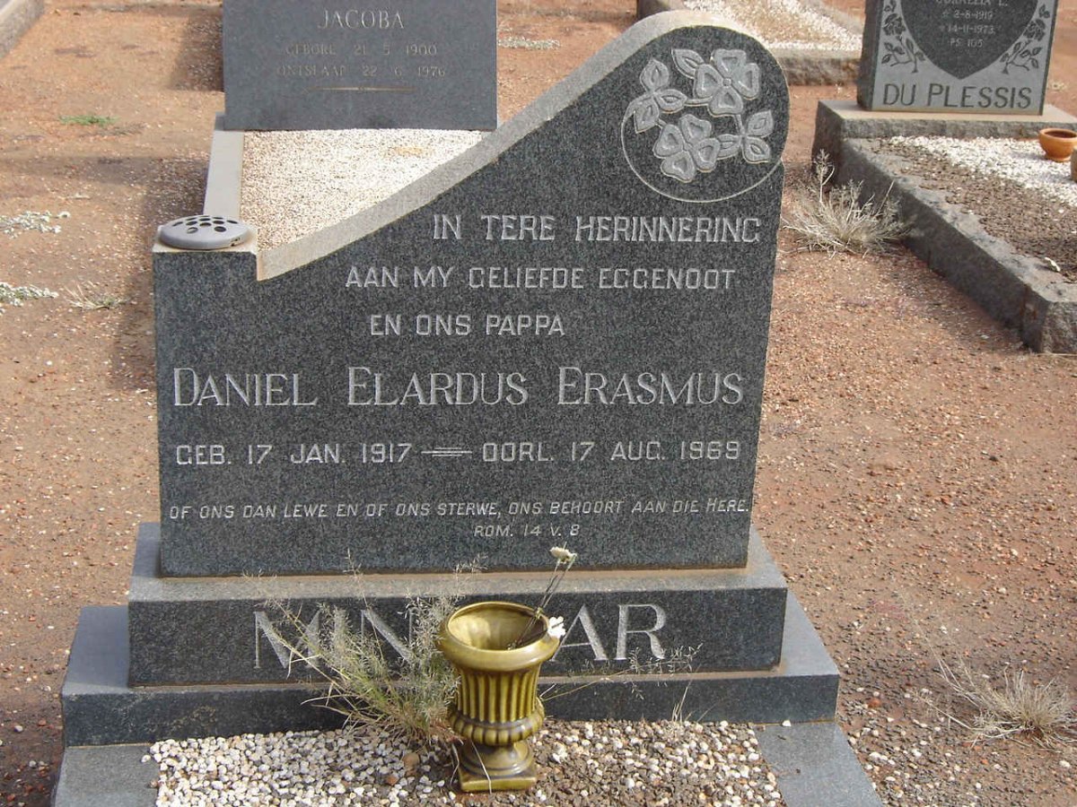 MINNAAR Daniel Elardus Erasmus 1917-1969
