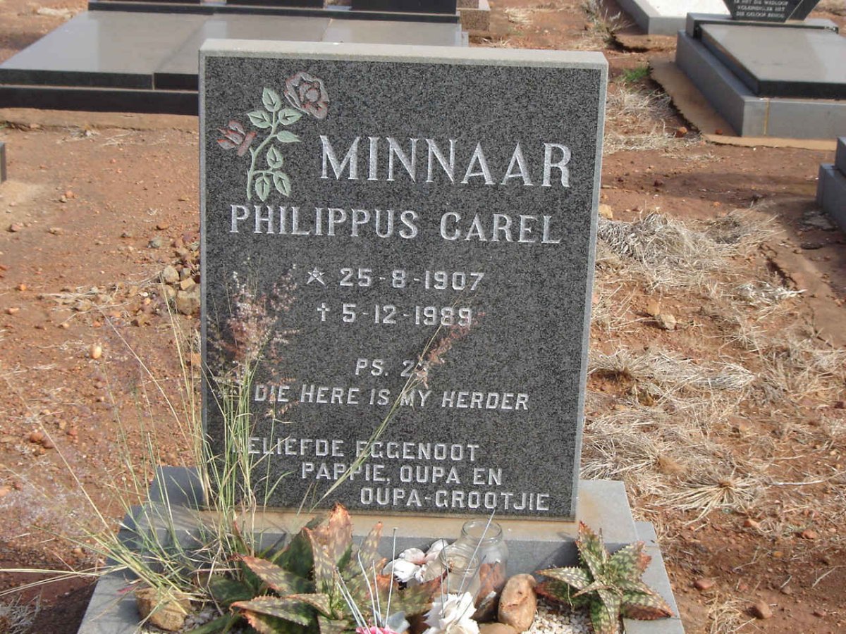 MINNAAR Philippus Carel 1907-1989
