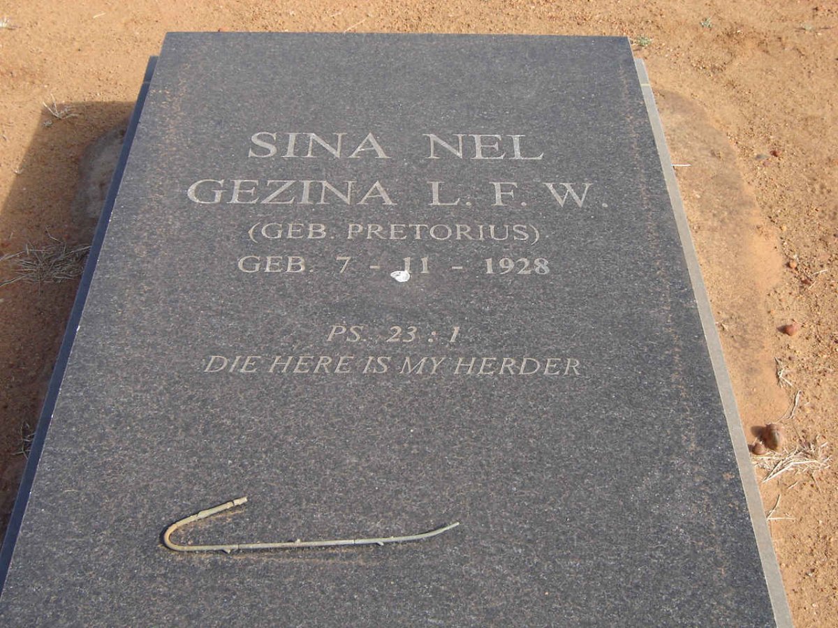 NEL Gezina L.F.W. nee PRETORIUS 1928