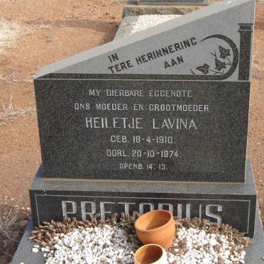 PRETORIUS Heiletje Lavina 1910-1974