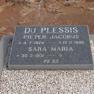 PLESSIS Pieter Jacobus, du 1924-1995 &amp; Sara Maria 1931-