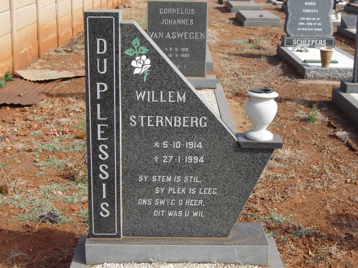 PLESSIS Willem Sternberg, du 1914-1994