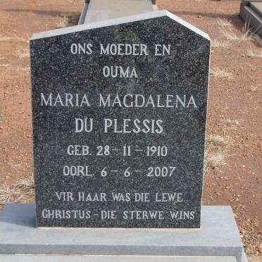 PLESSIS Maria Magdalena, du 1910-2007