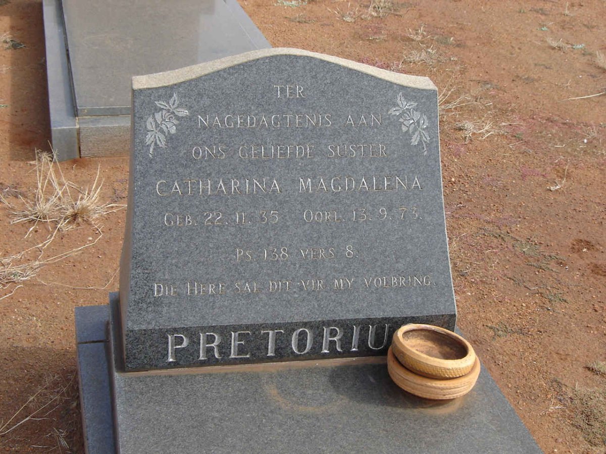 PRETORIUS Catharina Magdalena 1935-1973