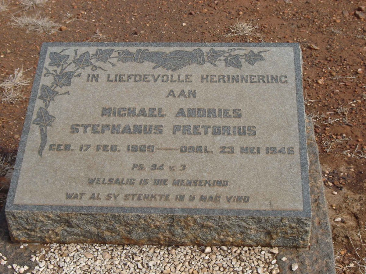 PRETORIUS Michael Andries Stephanus 188?-1946