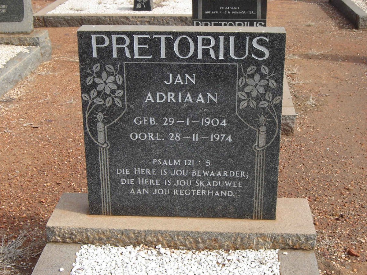 PRETORIUS Jan Adriaan 1904-1974