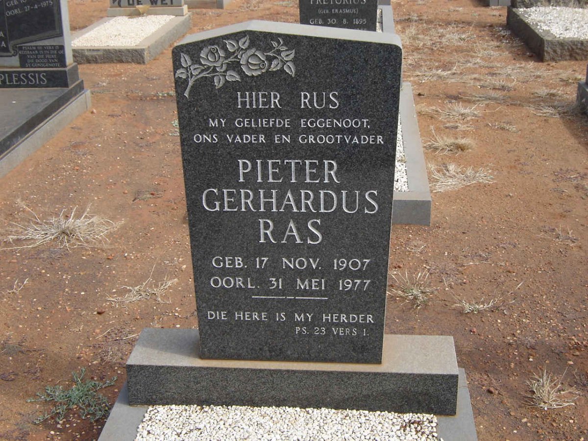 RAS Pieter Gerhardus 1907-1977
