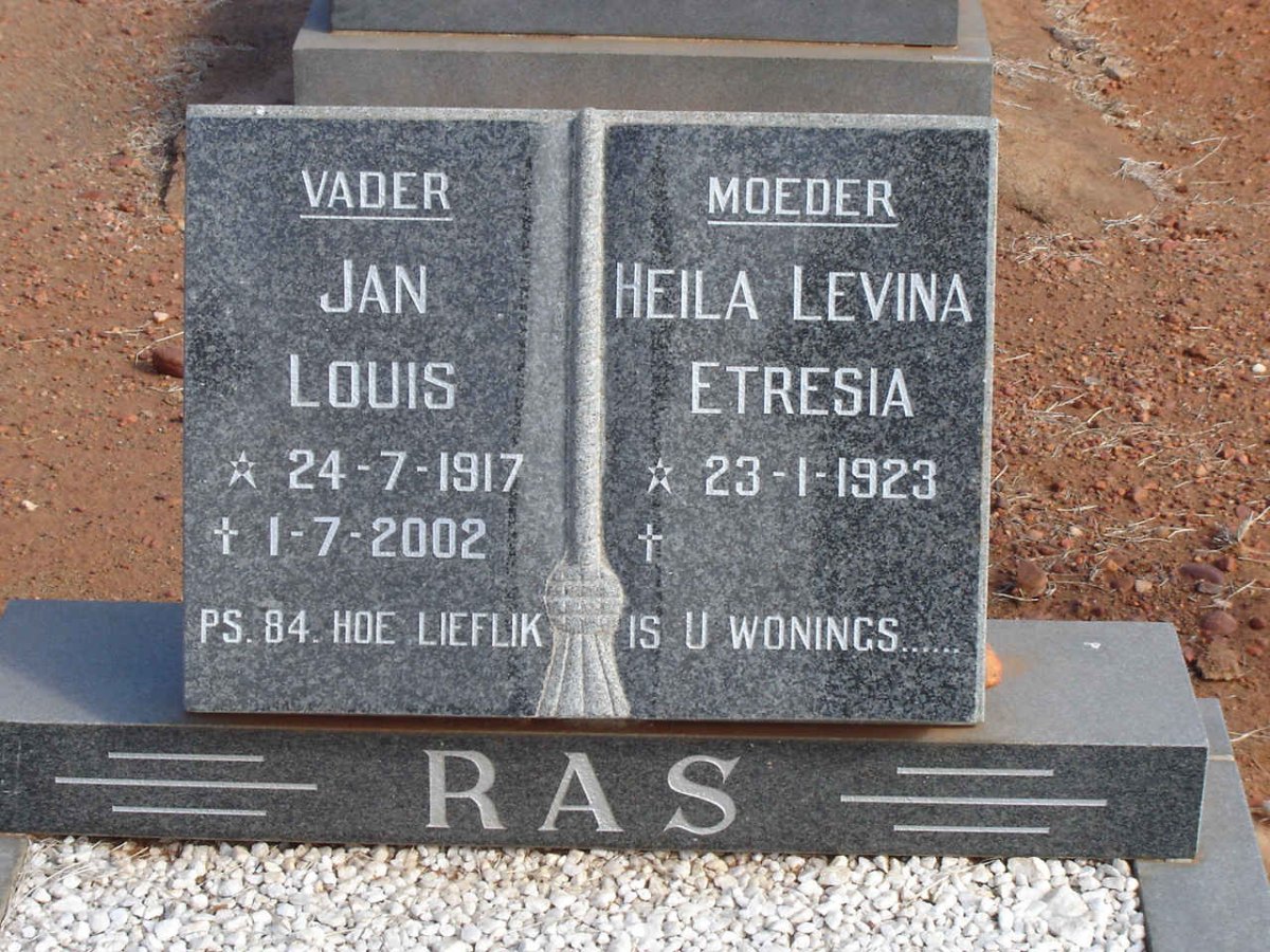 RAS Jan Louis 1917-2002 &amp; Heila Levina Etresia 1923-