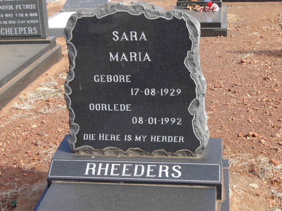 RHEEDERS Sara Maria 1929-1992