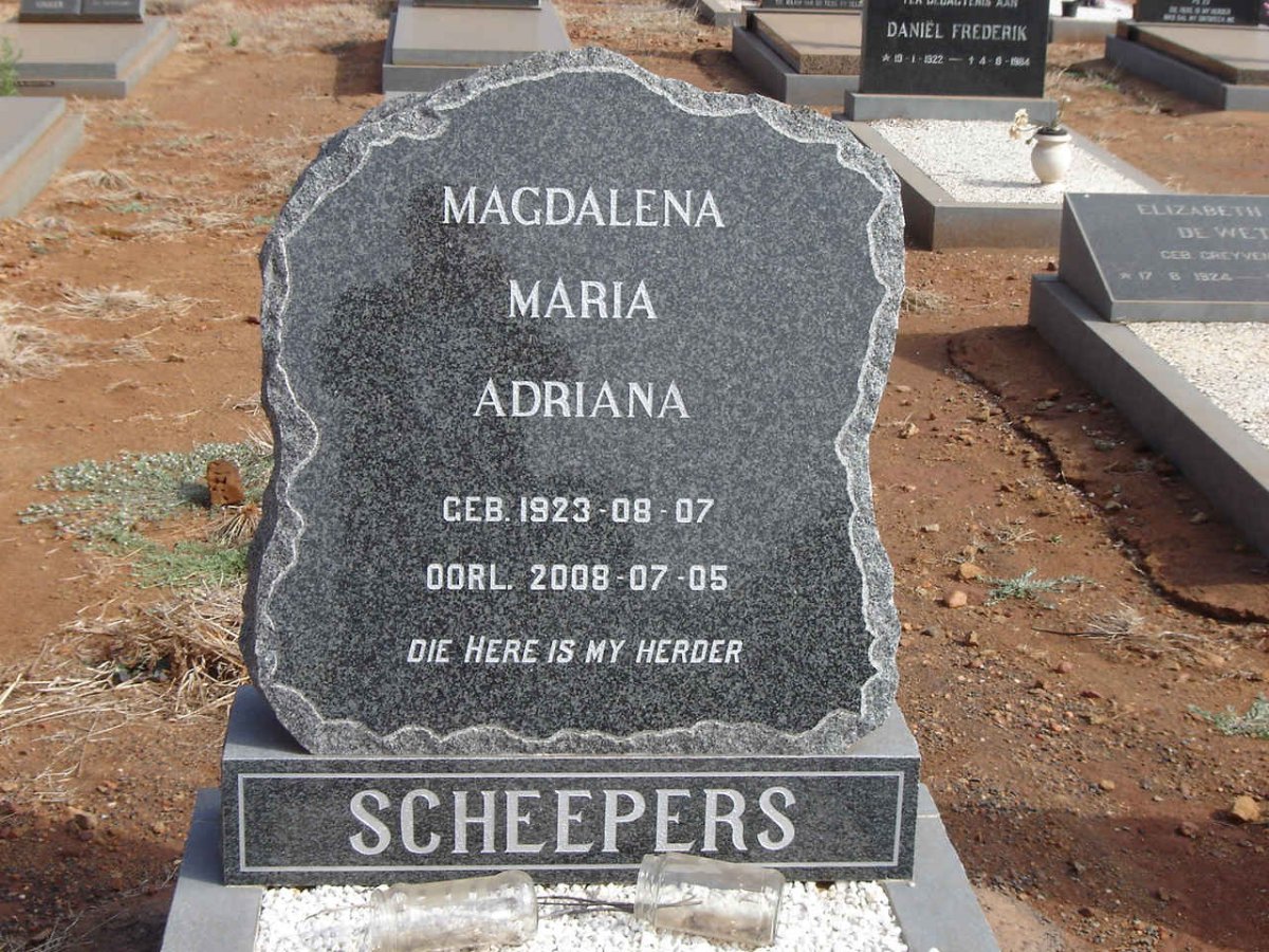 SCHEEPERS Magdalena Maria Adriana 1923-2008