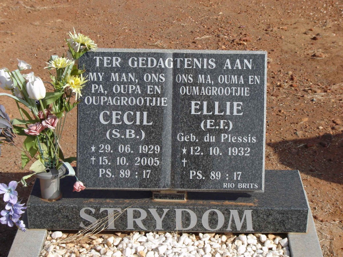 STRYDOM S.B. 1929-2005 &amp; E.T. DU PLESSIS 1932-