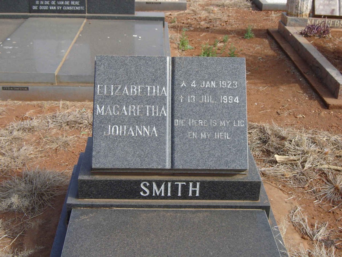 SMITH Elizabetha Margaretha Johanna 1923-1994