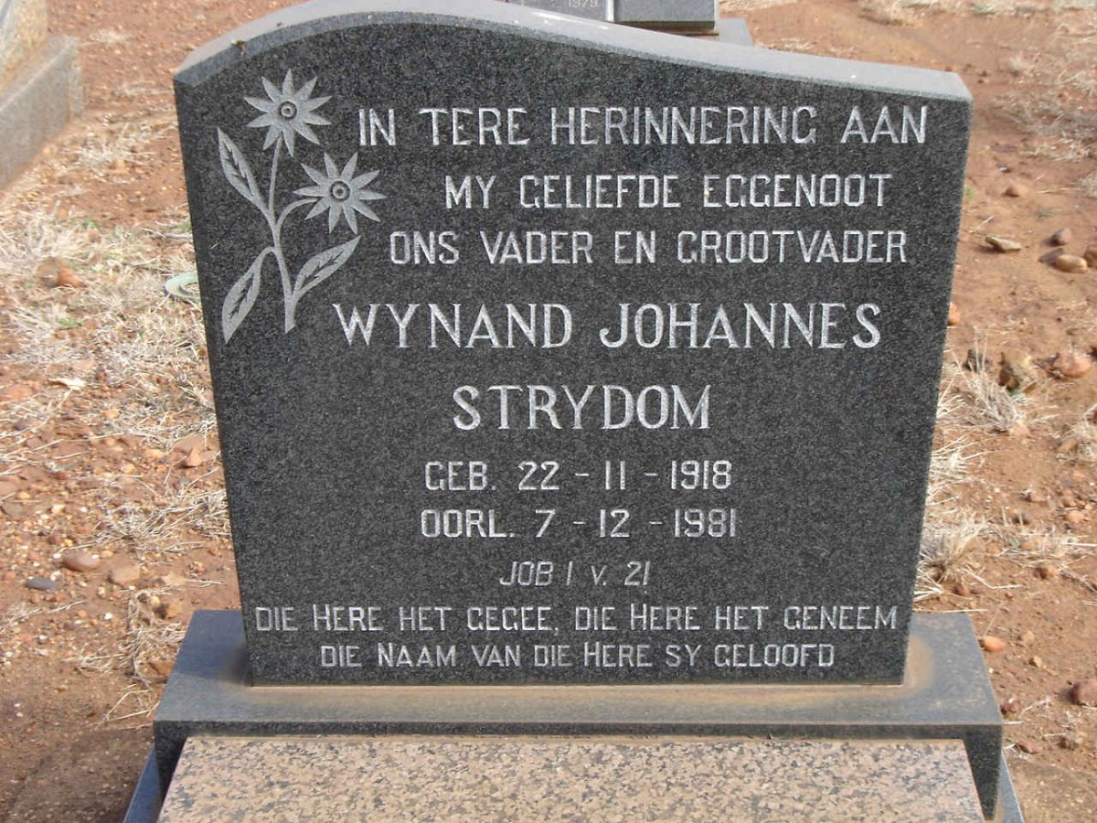 STRYDOM Wynand Johannes 1918-1981