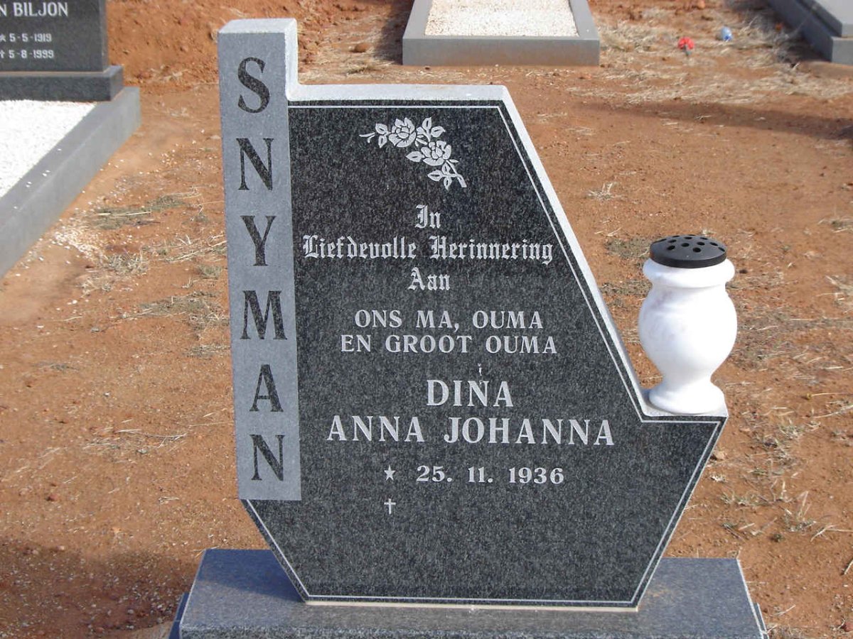 SNYMAN Dina Anna Johanna 1936-
