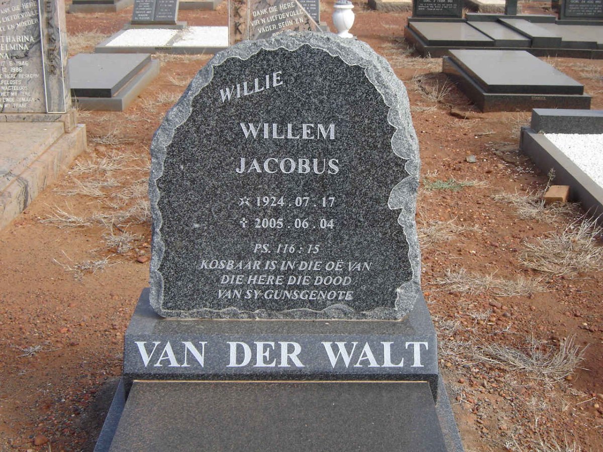 WALT Willem Jacobus, van der 1924-2005