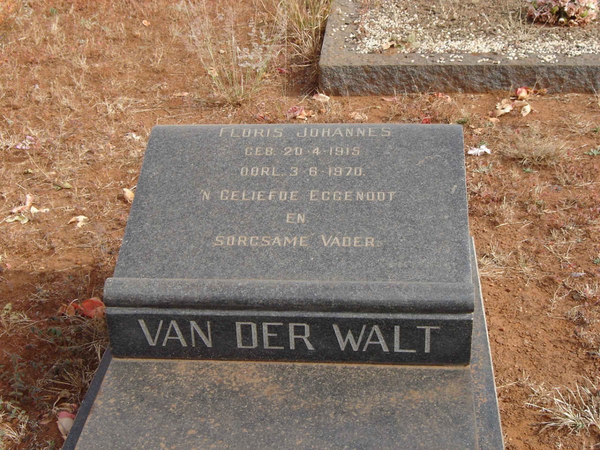 WALT Floris Johannes, van der 1915-1970