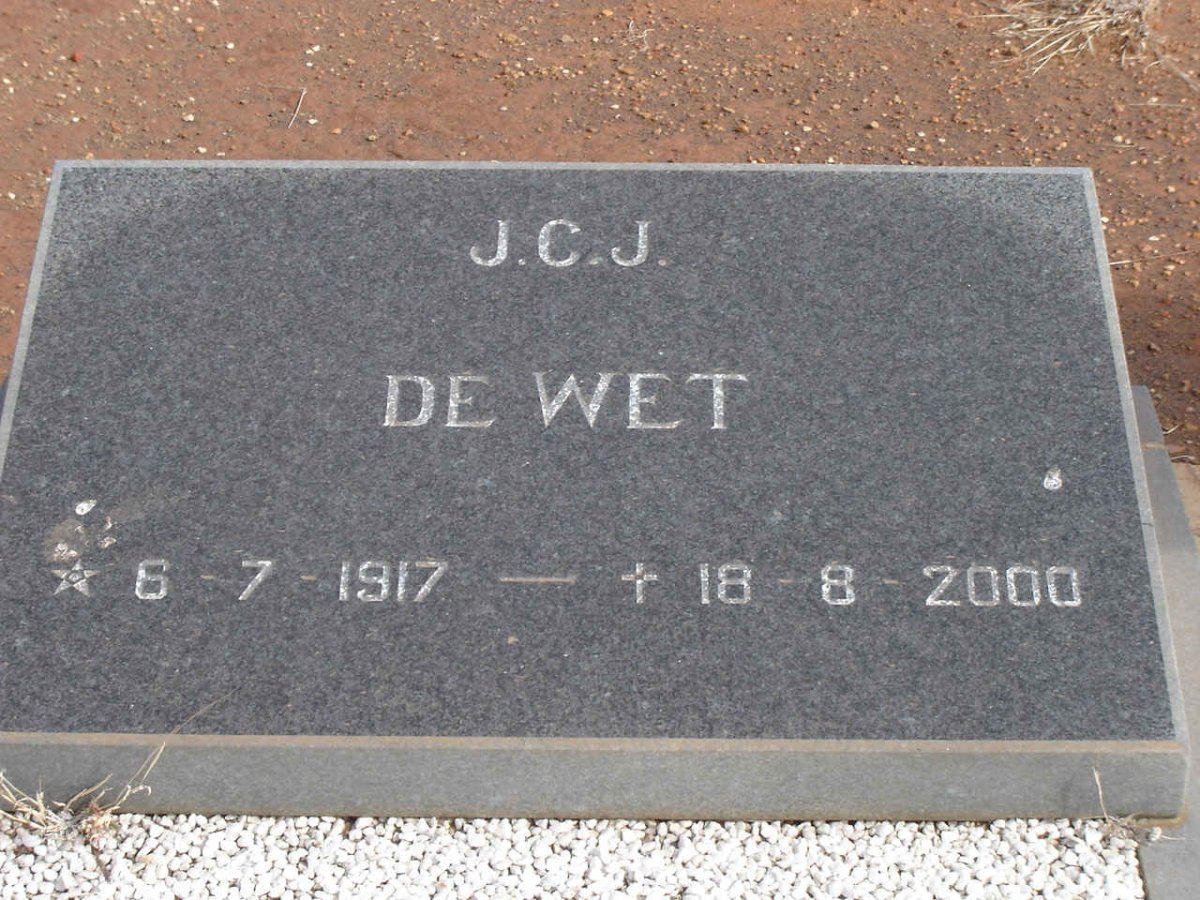 WET J.C.J., de 1917-2000
