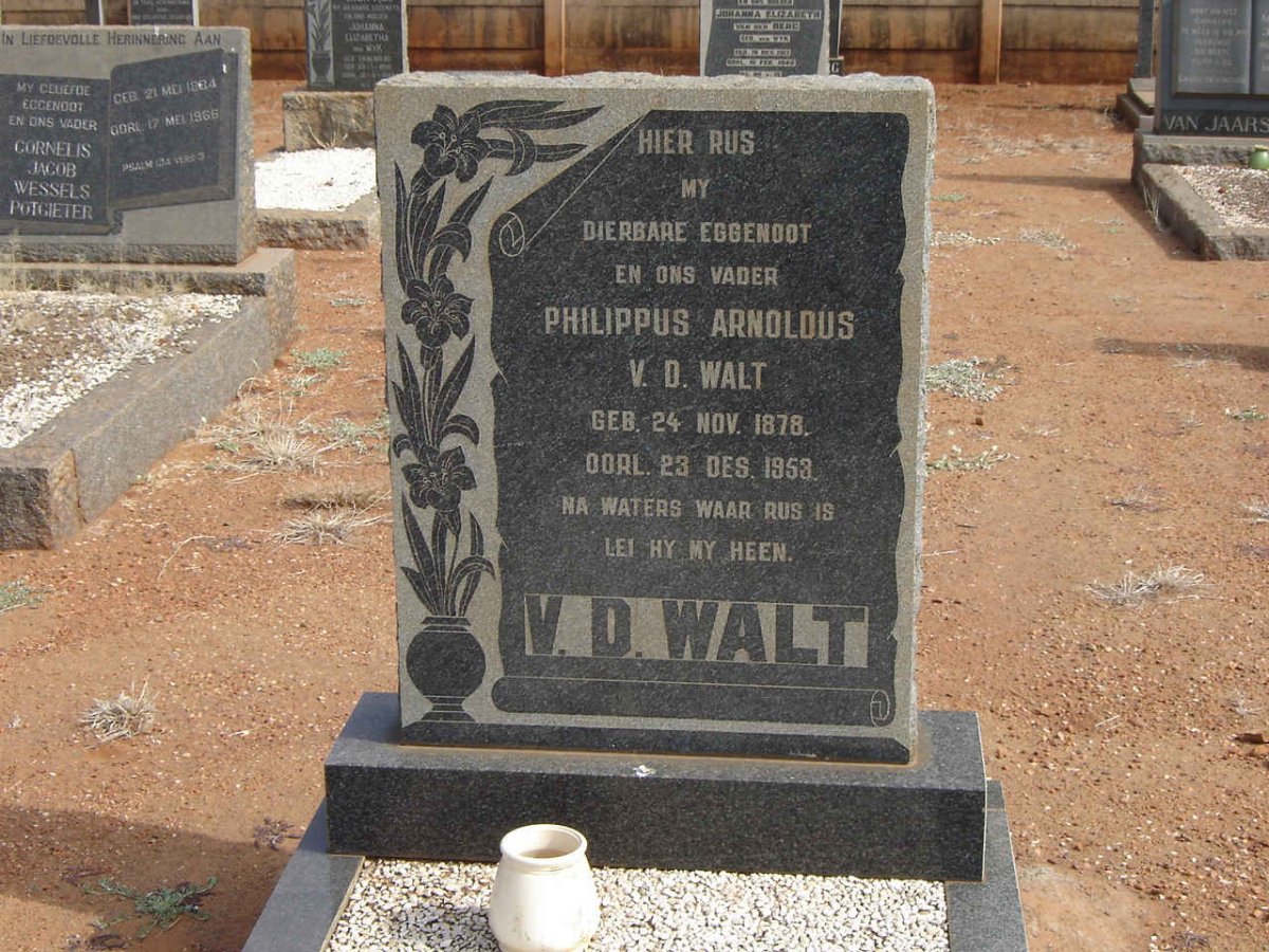WALT Philippus Arnoldus, v.d. 1878-1953