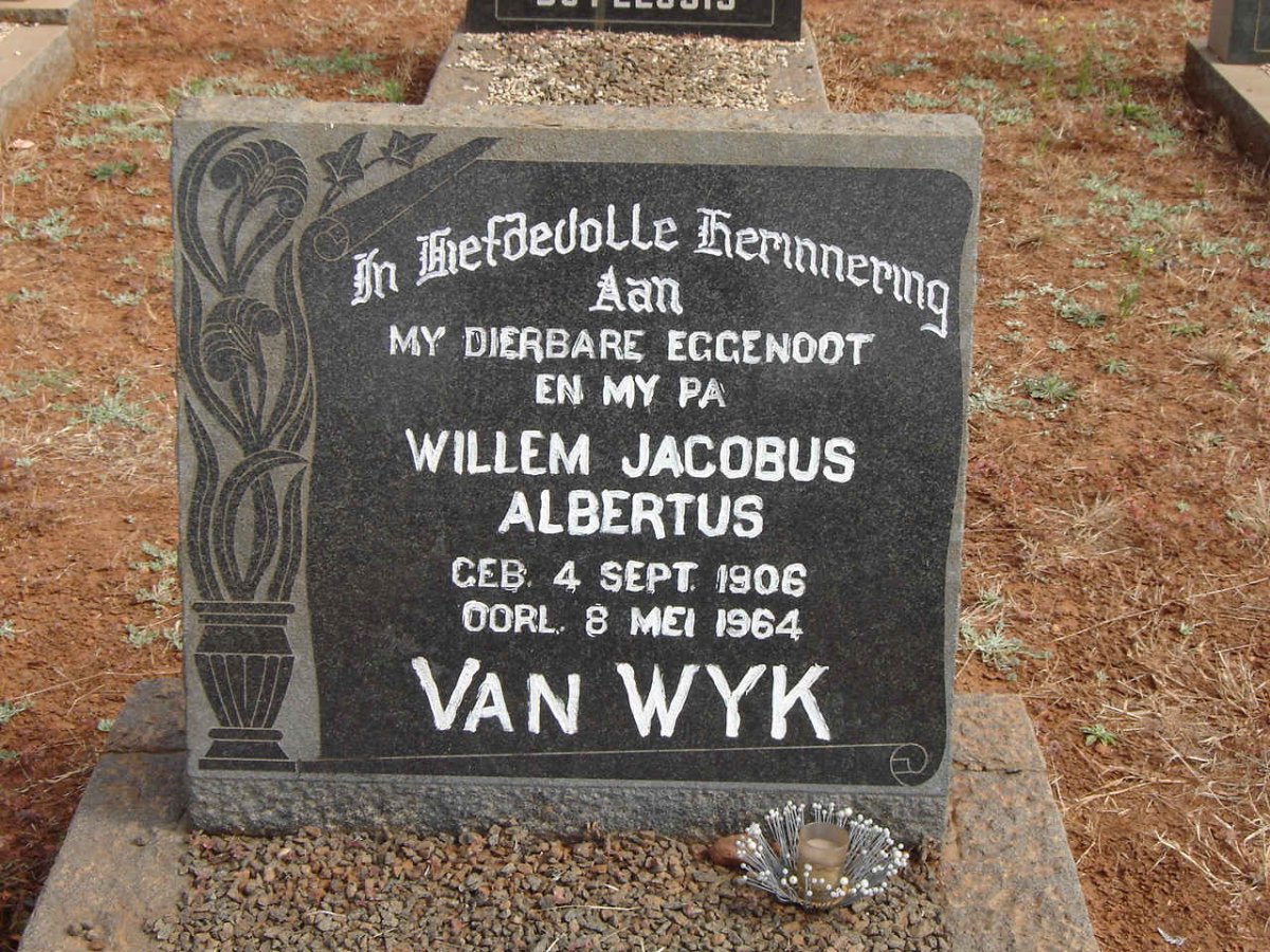WYK Willem Jacobus Albertus, van 1906-1964