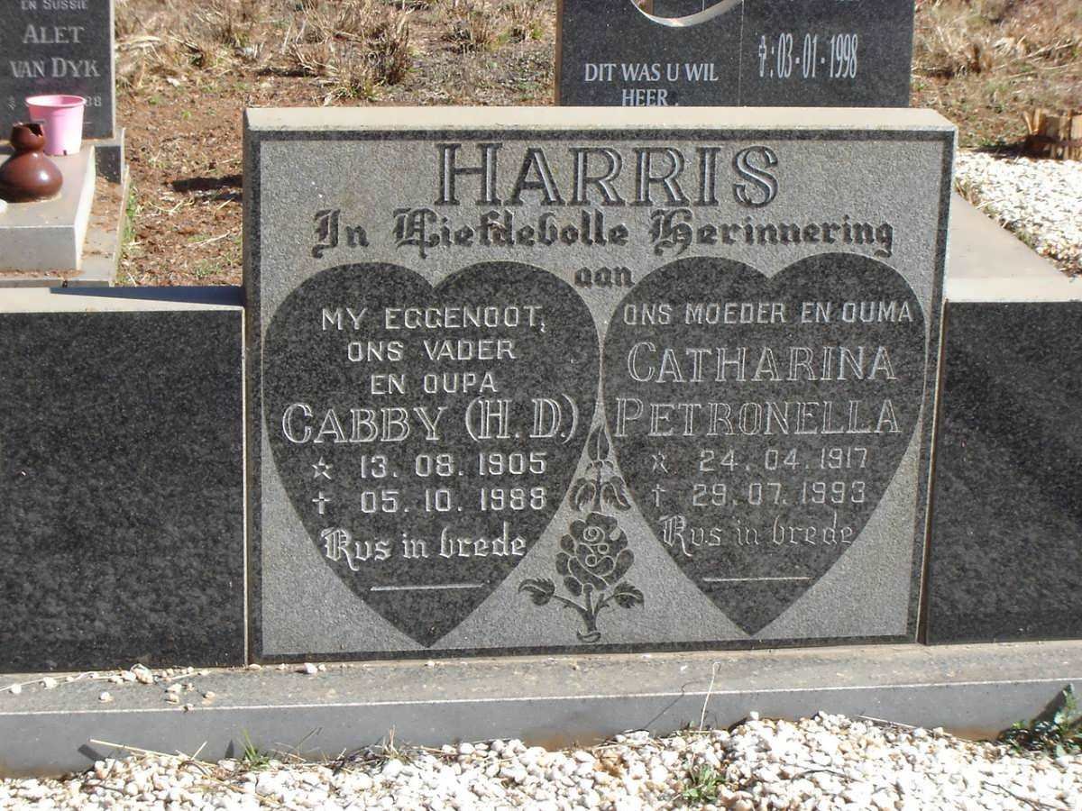 HARRIS H.D. 1905-1988 &amp; Catharina Petronella 1917-1993