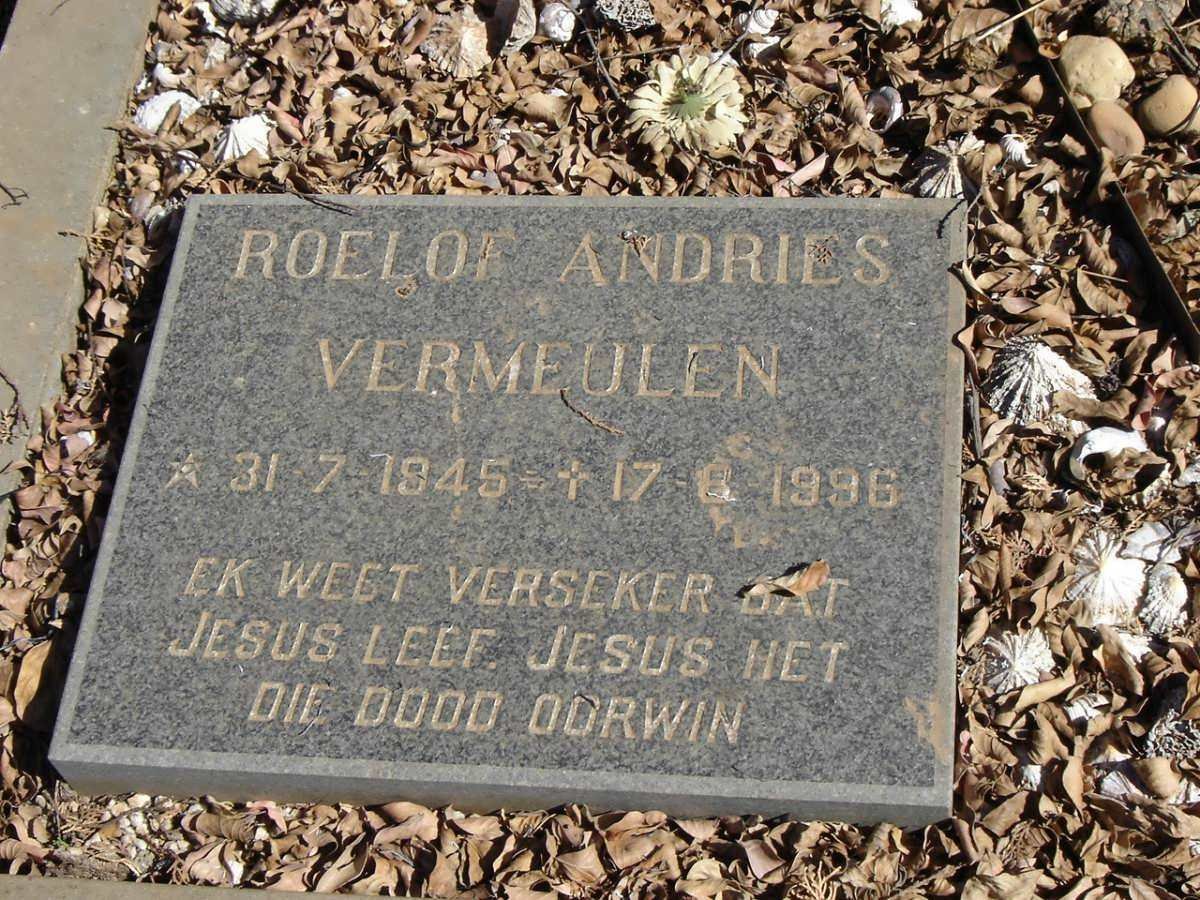 VERMEULEN Roelof Andries 1945-1996