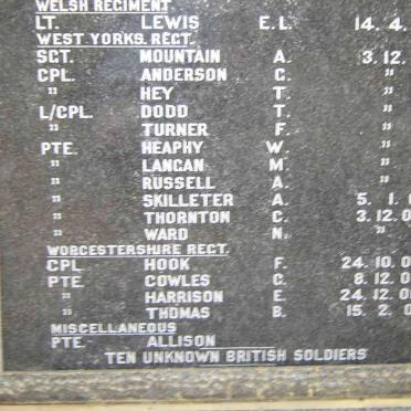 MEMORIAL IN REMEMBRANCE OF FALLEN SOLDIERS 1899-1902  #2