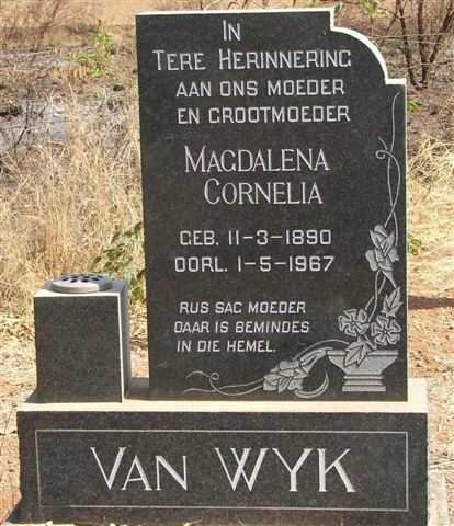 WYK  Magdalena Cornelia, van 1890-1967