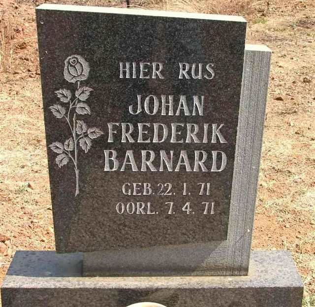 BARNARD Johan Frederik 1971-1971