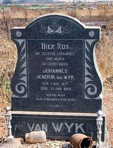 WYK Johannes Hendrik, van 1877-1949