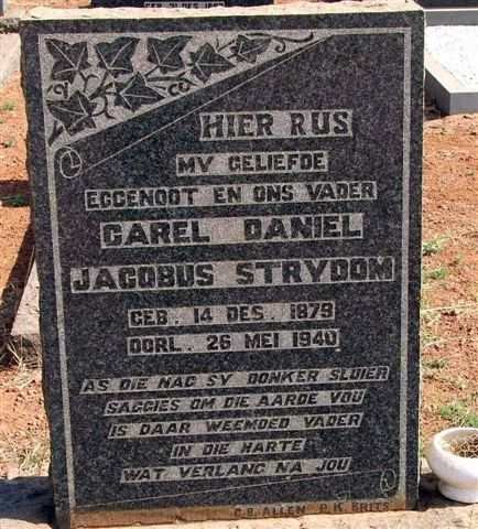 STRYDOM Carel Daniel Jacobus 1879-1940
