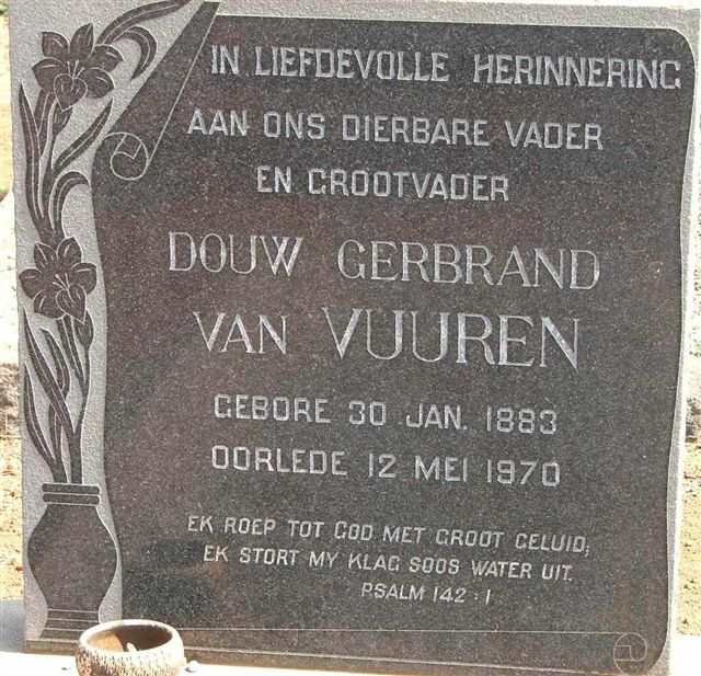 VUUREN Douw Gerbrand, van 1883-1970