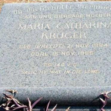 KRUGER Maria Catharina geb. BREEDT 1884-1955