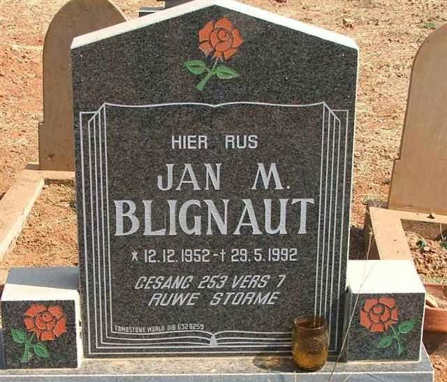 BLIGNAUT Jan M. 1952-1992