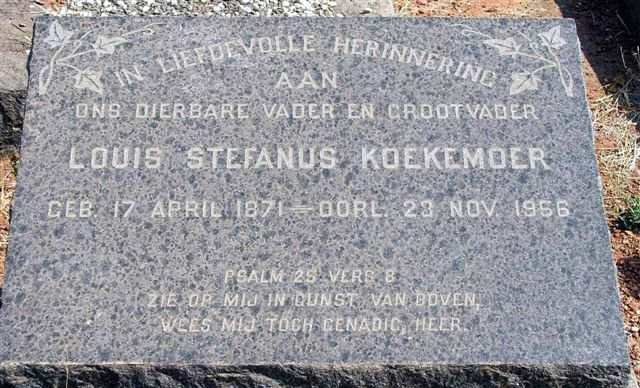KOEKEMOER Louis Stefanus 1871-1956