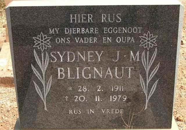 BLIGNAUT Sydney J.M. 1911-1979