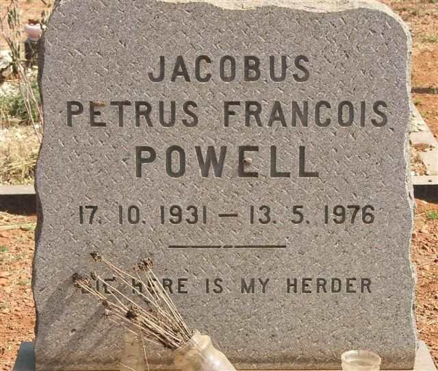 POWELL Jacobus Petrus Francois 1931-1976