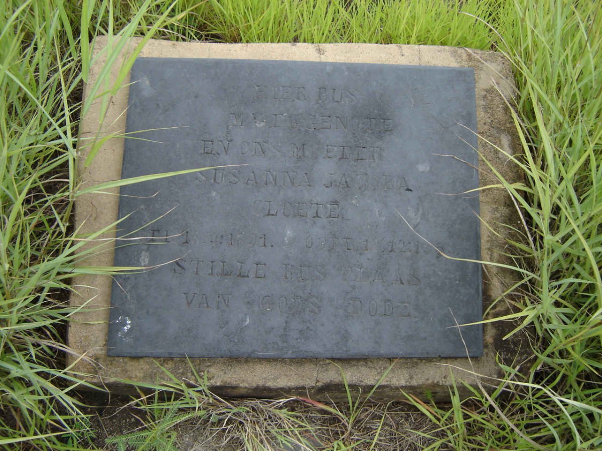 CLOETE Susanna Jacoba 1891-1959