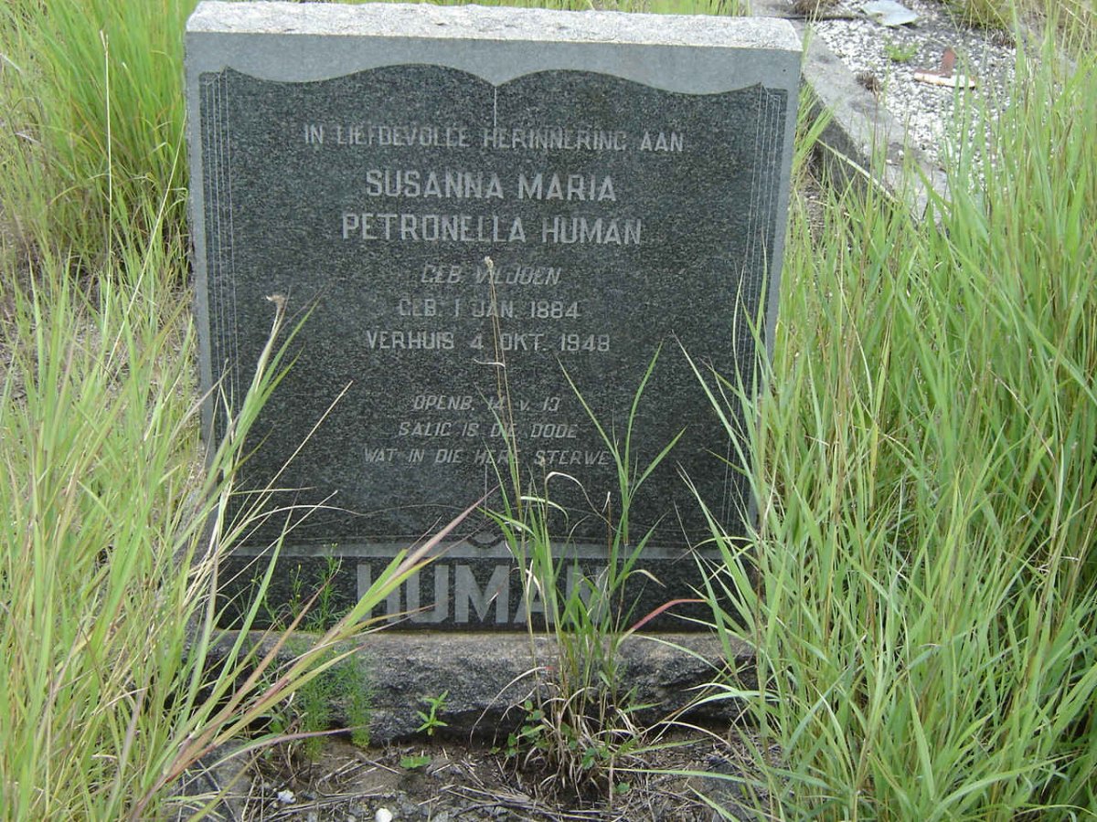 HUMAN Susanna Maria Petronella nee VILJOEN 1884-1948