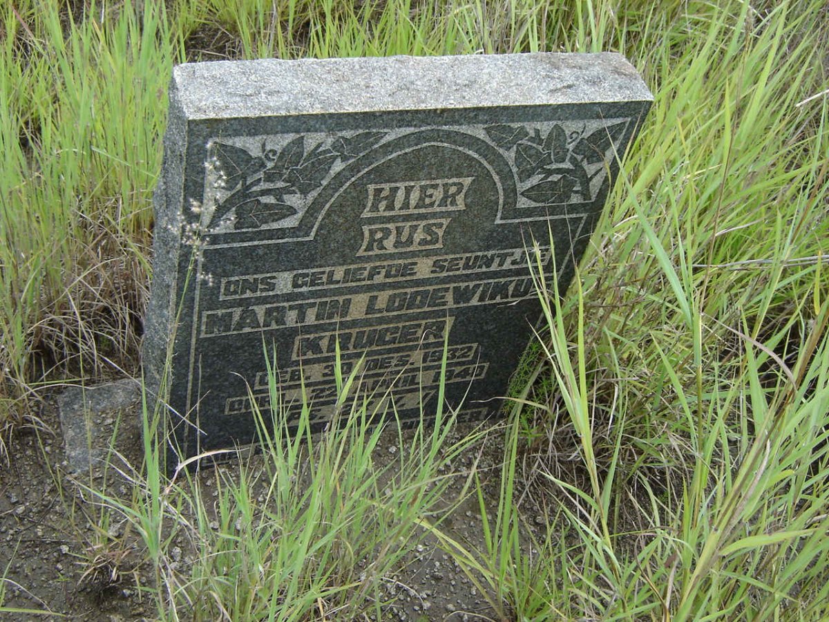 KRUGER Martin Lodewikus 1932-1940